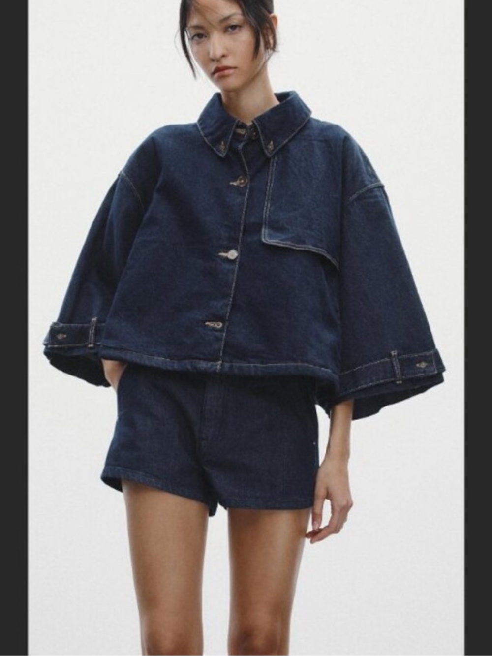 Zara Denim Cape